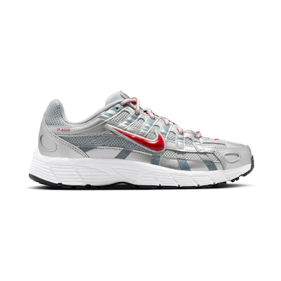 (Youth) Nike P-6000 Metallic Silver Gym Red