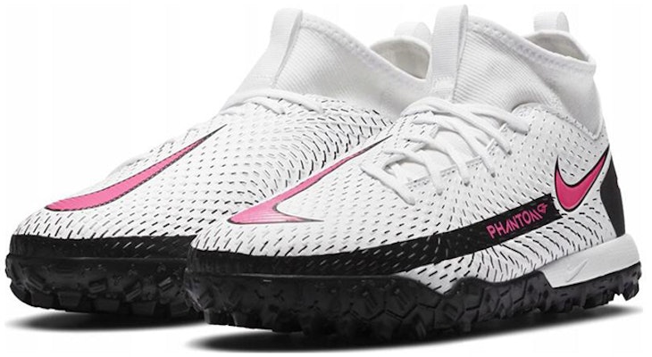 (Youth) Nike Phantom GT Academy DF TF White Black Pink Blast CW6695-160 Lookbook (Youth) Nike Phantom GT Academy DF TF White Black Pink Blast CW6695-160