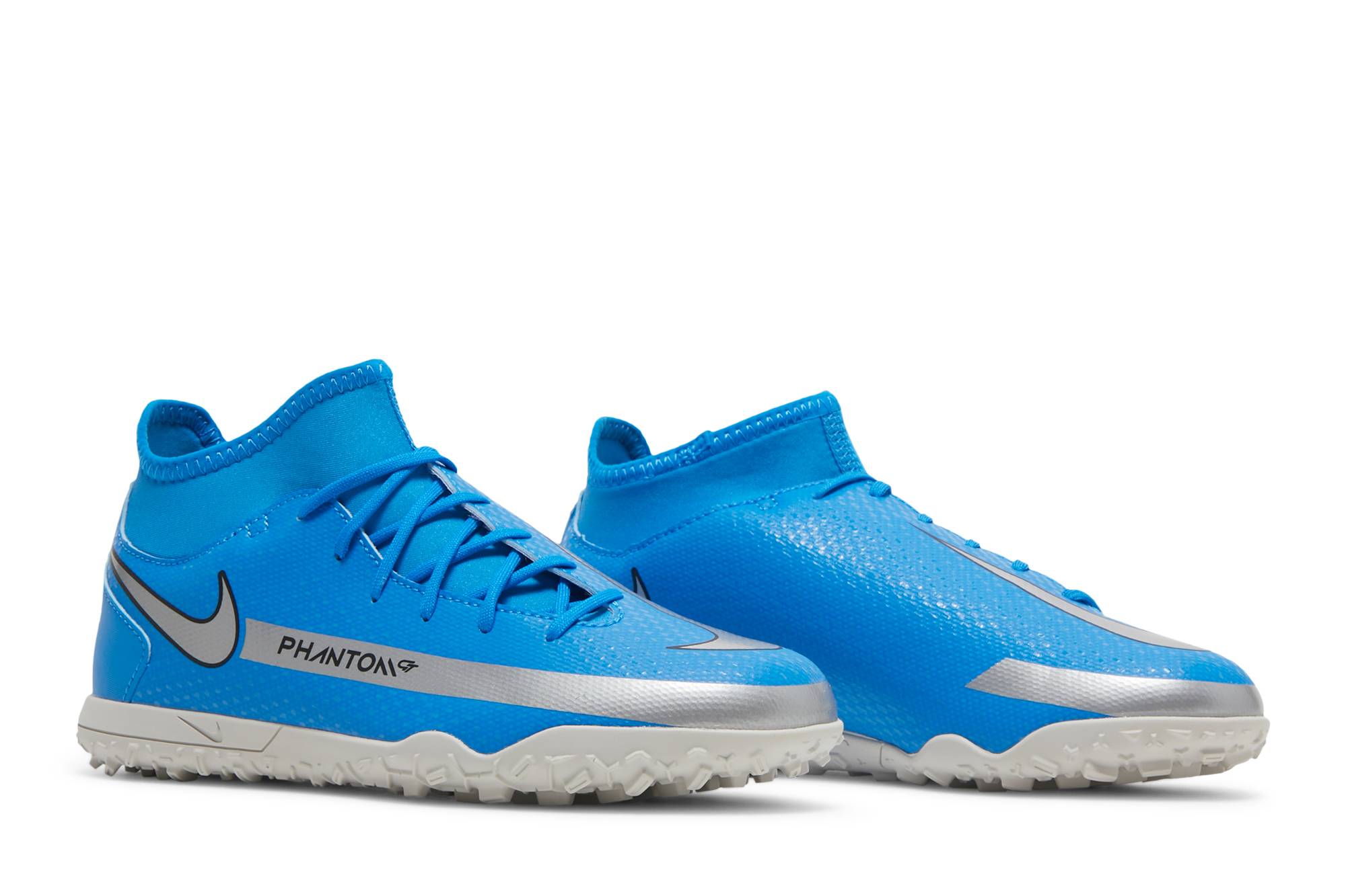Cheap (JR) Nike Phantom GT Club DF TF 'Azul Foto Plata Metálica' CW6729-400