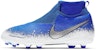 (JR) Nike Phantom VSN Elite DF FG MG 'Biru Pelumba Perak Metalik Putih' AO3289-410