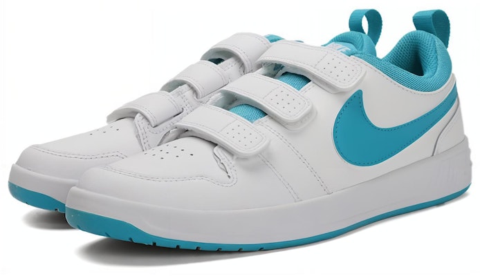 Nike Pico 5 (GS) 魔術貼 低幫休閒板鞋 白靛綠 Lookbook Nike Pico 5 (GS) 魔術貼 低幫休閒板鞋 白靛綠