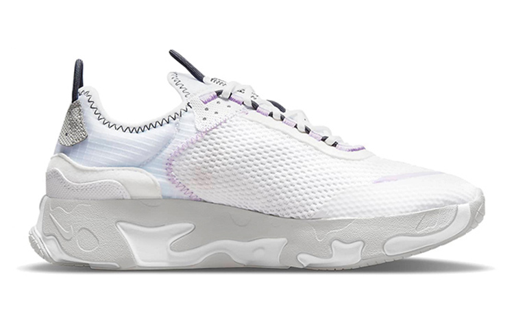 Order Nike React Live 透氣減震防滑 低幫 跑步鞋 GS 白灰紫