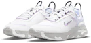Lookbook Nike React Live 透氣減震防滑 低幫 跑步鞋 GS 白灰紫