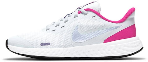 (Youth) Nike Revolution 5 'Football Grey Fireberry' BQ5671-018 (Youth) Nike Revolution 5 'Football Grey Fireberry' BQ5671-018