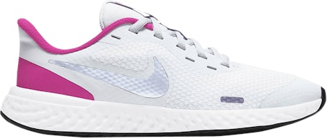 (Youth) Nike Revolution 5 'Football Grey Fireberry' BQ5671-018 (Youth) Nike Revolution 5 'Football Grey Fireberry' BQ5671-018