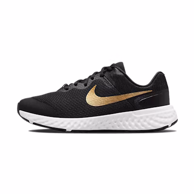 (Youth) Nike Revolution 6 4E Wide 'Black Metallic Gold'