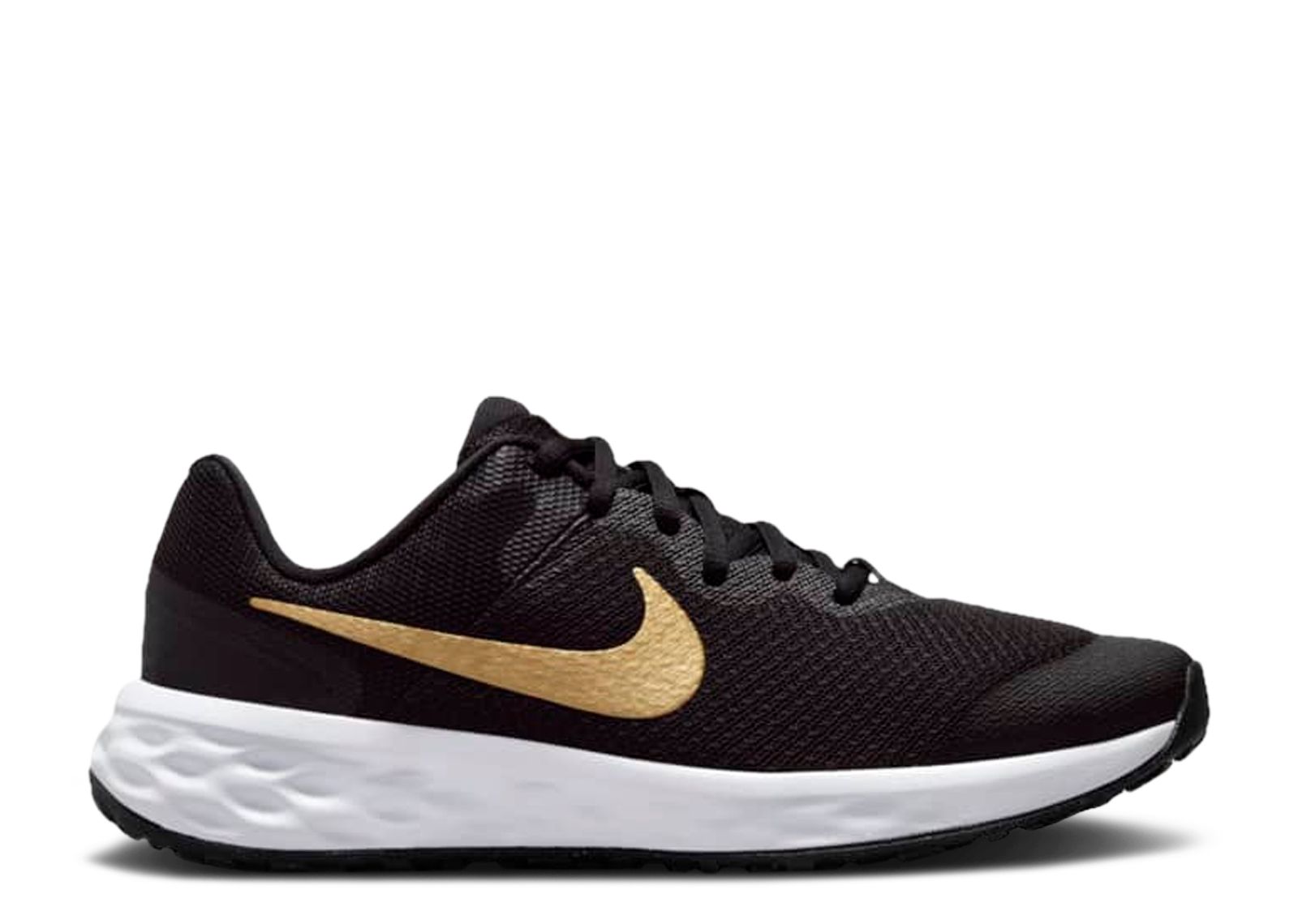 (Youth) Nike Revolution 6 'Black Metallic Gold' DD1096-002