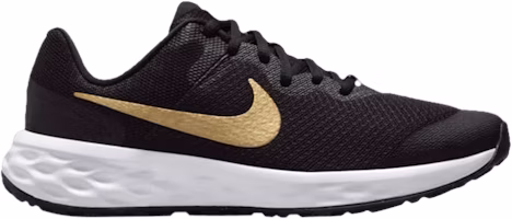 (Youth) Nike Revolution 6 'Black Metallic Gold' DD1096-002 (Youth) Nike Revolution 6 'Black Metallic Gold' DD1096-002