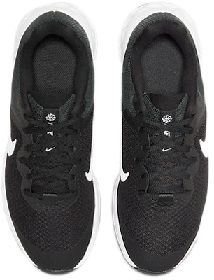 Nike REVOLUTION 6 可回收素材 透氣 低筒 跑步鞋 GS 黑白 Shop Nike REVOLUTION 6 可回收素材 透氣 低筒 跑步鞋 GS 黑白