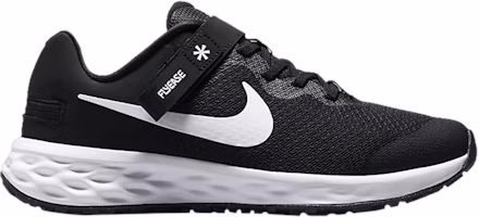 (Youth) Nike Revolution 6 FlyEase 'Black White' DD1113-003 (Youth) Nike Revolution 6 FlyEase 'Black White' DD1113-003