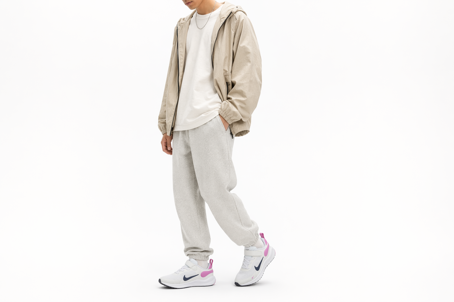 Order (JR) Nike Revolution 7 ''Putih Playful Pink Navy'' FB7690-103