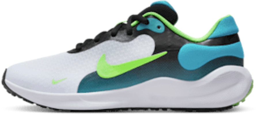 (Youth) Nike Revolution 7 Black/Football Gray/Aquamarine/Green Strike FB7689-005 Buy (Youth) Nike Revolution 7 Black/Football Gray/Aquamarine/Green Strike FB7689-005
