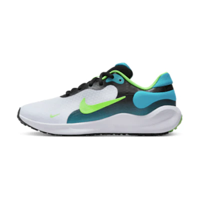 (Youth) Nike Revolution 7 Black/Football Gray/Aquamarine/Green Strike
