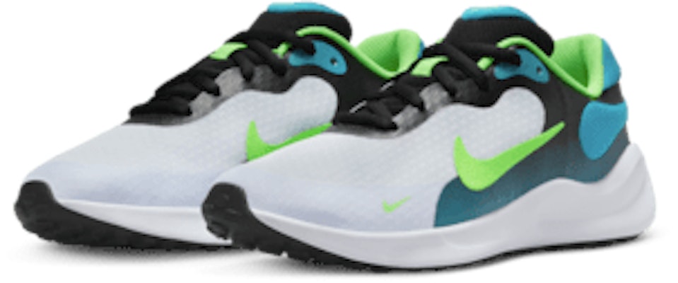 (Youth) Nike Revolution 7 Black/Football Gray/Aquamarine/Green Strike FB7689-005 Purchase (Youth) Nike Revolution 7 Black/Football Gray/Aquamarine/Green Strike FB7689-005