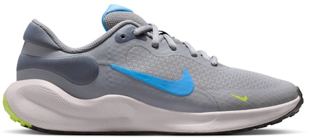 (Youth) Nike Revolution 7 Cement Grey Light Carbon Volt University Blue FB7689-009 (Youth) Nike Revolution 7 Cement Grey Light Carbon Volt University Blue FB7689-009