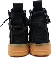 Shop (JR) 耐克 SF 空军1中帮 '黑色生胶' AJ0424-001