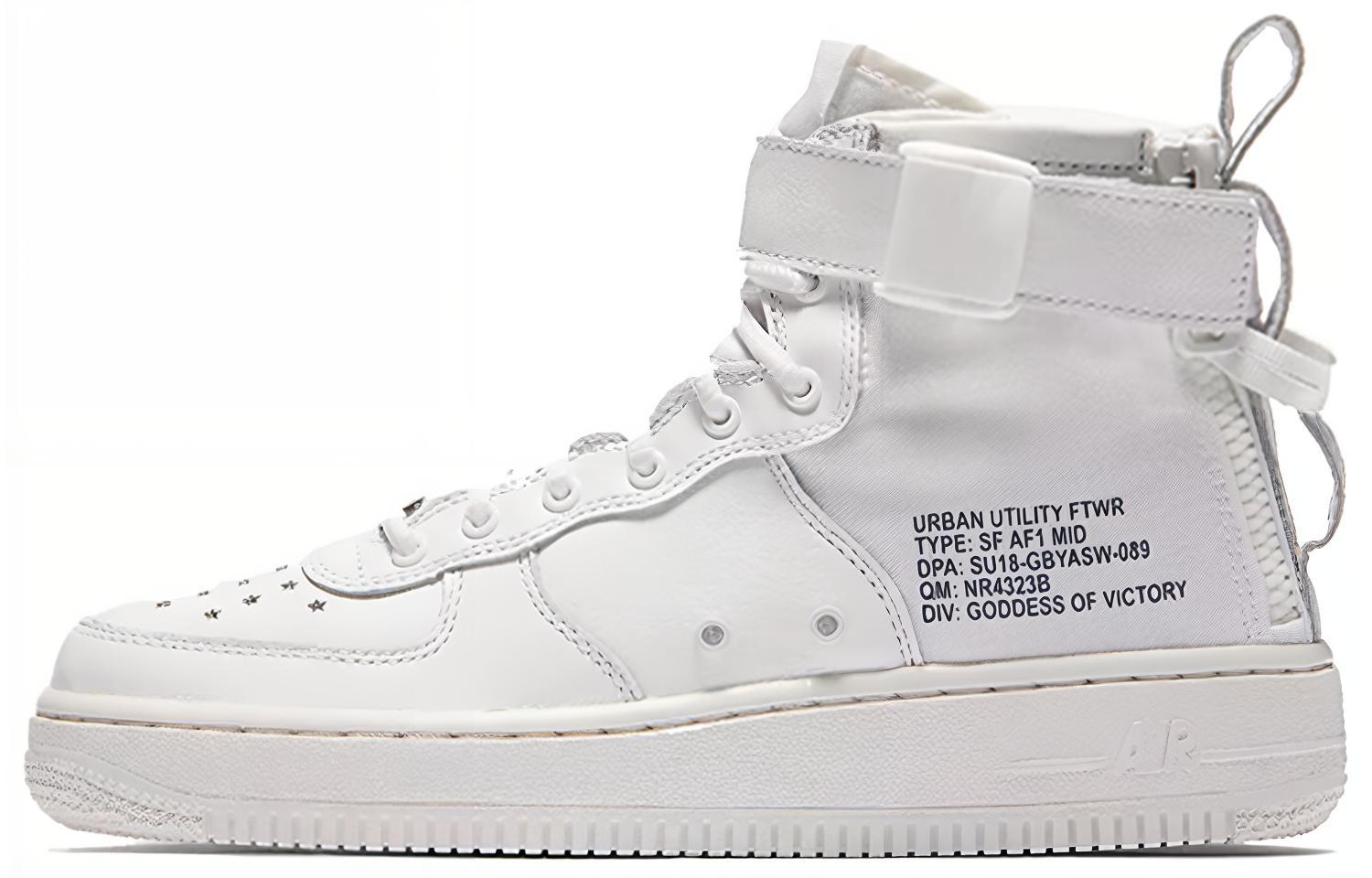 (Youth) Nike SF Air Force 1 Mid QS 'Triple White'