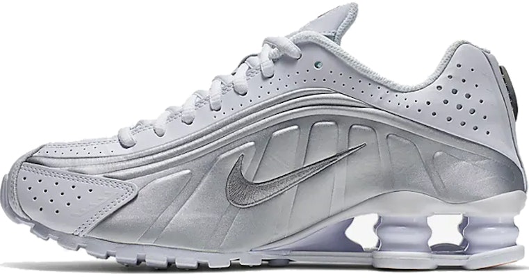 (Youth) Nike Shox R4 'White Metallic Silver' BQ4000-100 Buy (Youth) Nike Shox R4 'White Metallic Silver' BQ4000-100