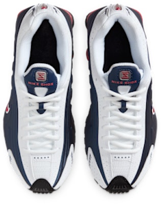 (Youth) Nike Shox R4 Running Shoes Midnight Navy/White/Metallic Silver/Gym Red CW2626-400 Shop (Youth) Nike Shox R4 Running Shoes Midnight Navy/White/Metallic Silver/Gym Red CW2626-400