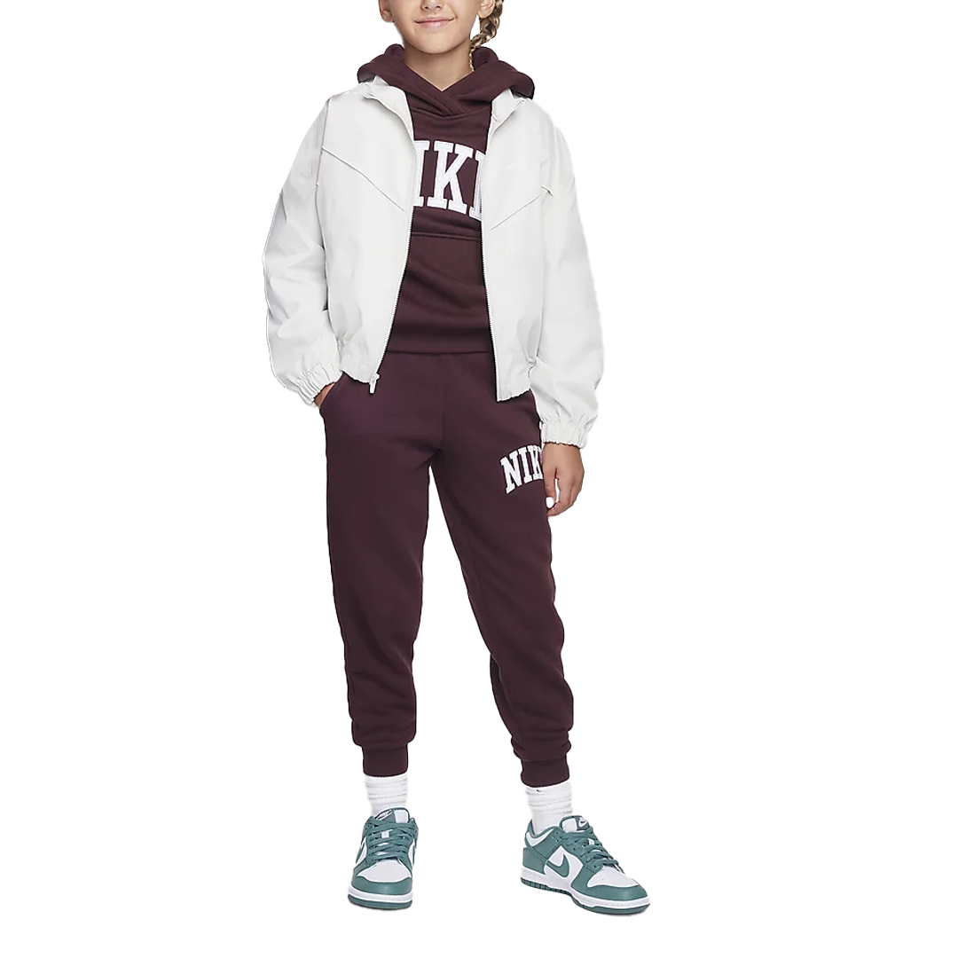 (Youth) Nike Sportswear Club Fleece Pants Burgundy Red Youth - Comfy Elastic Design HJ3159-652