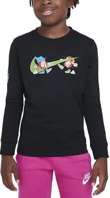 (JR) Nike Sportswear Kaos Lengan Panjang Anak Hitam Crewneck Kasual Nyaman HF6006-010 Buy (JR) Nike Sportswear Kaos Lengan Panjang Anak Hitam Crewneck Kasual Nyaman HF6006-010