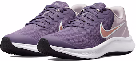 Lookbook Nike Star Runner 3 減震防滑 低幫 跑步鞋 GS 紫粉