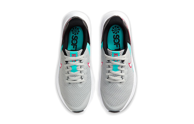 Shop 耐吉 Star Runner 3 SE 防滑耐磨 低幫 跑步鞋 GS 灰黑粉
