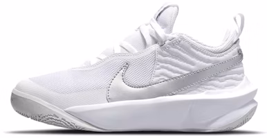 (Youth) Nike Team Hustle D10 'White Metallic Silver' CW6735-100 (Youth) Nike Team Hustle D10 'White Metallic Silver' CW6735-100