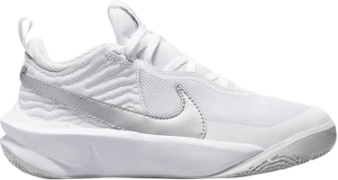 (Youth) Nike Team Hustle D10 'White Metallic Silver' CW6735-100 (Youth) Nike Team Hustle D10 'White Metallic Silver' CW6735-100