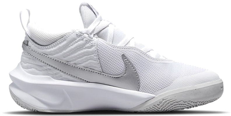 (Youth) Nike Team Hustle D10 'White Metallic Silver' CW6735-100 Order (Youth) Nike Team Hustle D10 'White Metallic Silver' CW6735-100