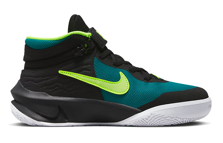Order (JR) 耐克团队Hustle D10 FlyEase '黑色亮翠绿电光' DD7303-012