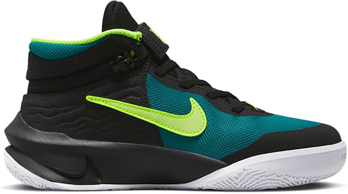 (JR) Nike Team Hustle D10 FlyEase 'Hitam Biru Cerah Volt' DD7303-012 Order (JR) Nike Team Hustle D10 FlyEase 'Hitam Biru Cerah Volt' DD7303-012