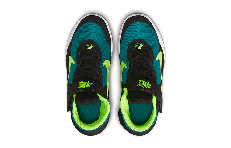 Lookbook (JR) 耐克团队Hustle D10 FlyEase '黑色亮翠绿电光' DD7303-012