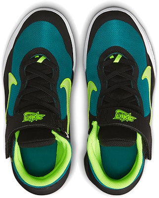 (Youth) Nike Team Hustle D10 FlyEase 'Black Bright Spruce Volt' DD7303-012 Lookbook (Youth) Nike Team Hustle D10 FlyEase 'Black Bright Spruce Volt' DD7303-012