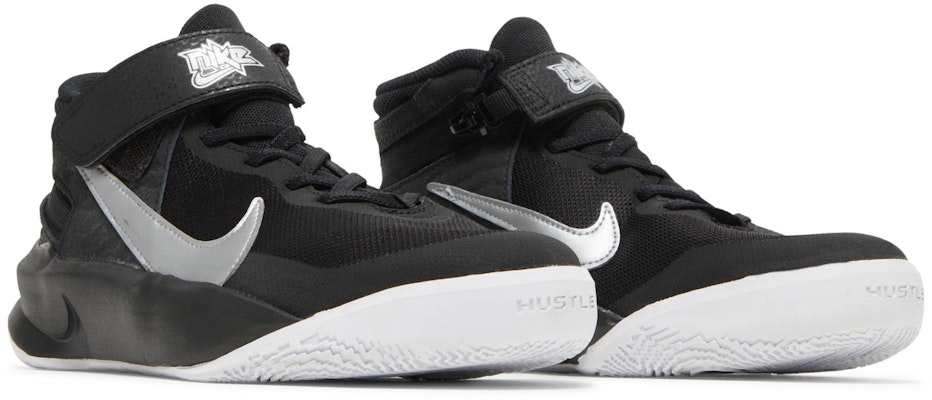 (Youth) Nike Team Hustle D10 FlyEase 'Black Metallic Silver' DD7303-004 Cheap (Youth) Nike Team Hustle D10 FlyEase 'Black Metallic Silver' DD7303-004