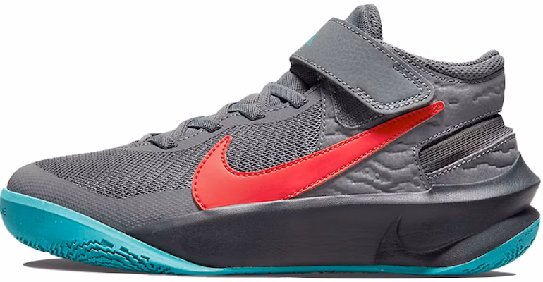 (Youth) Nike Team Hustle D10 FlyEase 'Smoke Grey Washed Teal Siren Red' DD7303-008 Buy (Youth) Nike Team Hustle D10 FlyEase 'Smoke Grey Washed Teal Siren Red' DD7303-008