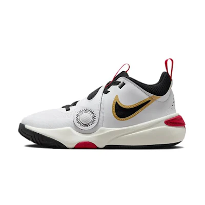 (Youth) Nike Team Hustle D11 'White Gold University Red'