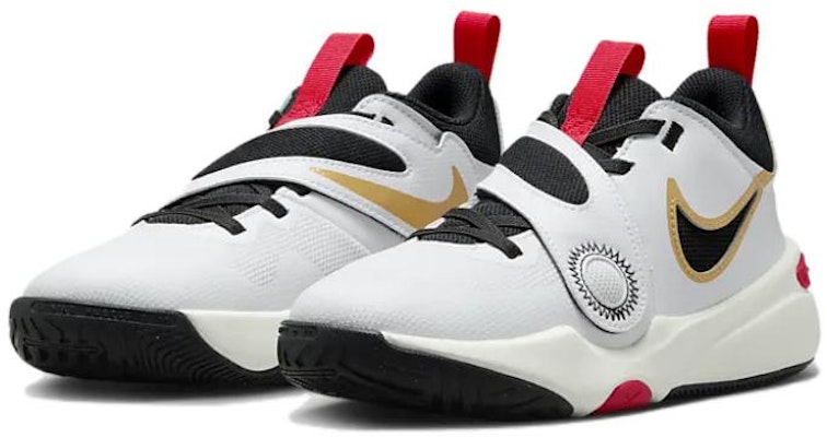 (Youth) Nike Team Hustle D11 'White Gold University Red' DV8996-104 Lookbook (Youth) Nike Team Hustle D11 'White Gold University Red' DV8996-104