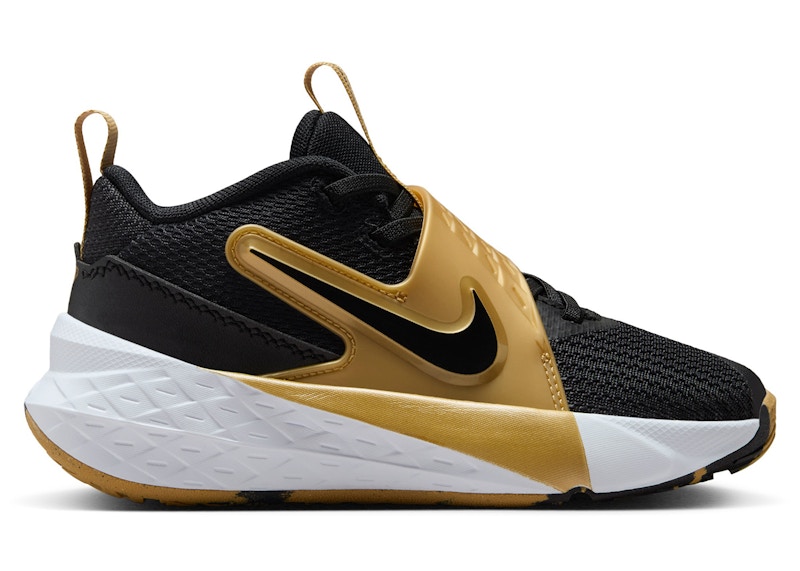 (Youth) Nike Team Hustle D12 'Black Metallic Gold' HF6280-003