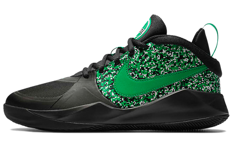 (Youth) Nike Team Hustle D9 'Digital Pixel - Black Lucky Green' DC1992-001