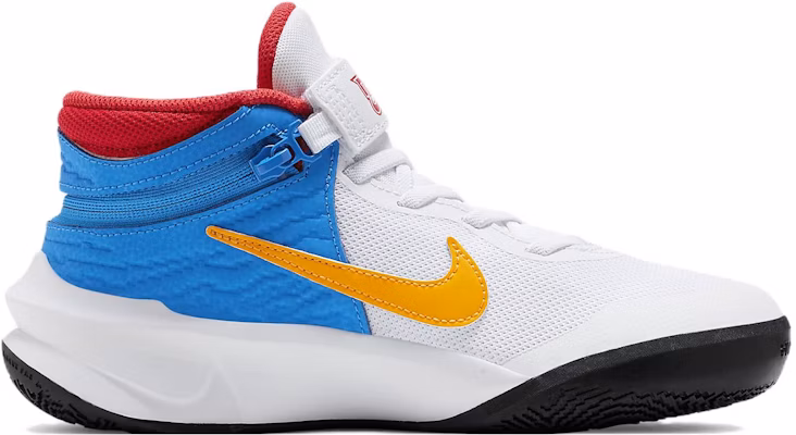 (Youth) Nike Team Hustle D 10 'White Blue Yellow' DV9110-171 Order (Youth) Nike Team Hustle D 10 'White Blue Yellow' DV9110-171