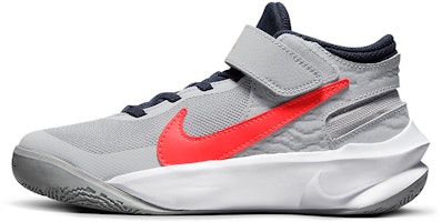 (Youth) Nike Team Hustle D 10 FlyEase 'Gray Red' DD7303-006 (Youth) Nike Team Hustle D 10 FlyEase 'Gray Red' DD7303-006