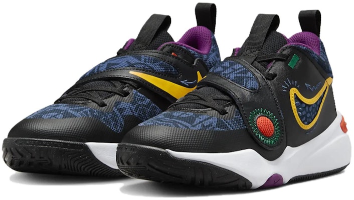 (Youth) Nike Team Hustle D 11 'Black Mystic Navy Gold' FQ7375-001 Lookbook (Youth) Nike Team Hustle D 11 'Black Mystic Navy Gold' FQ7375-001