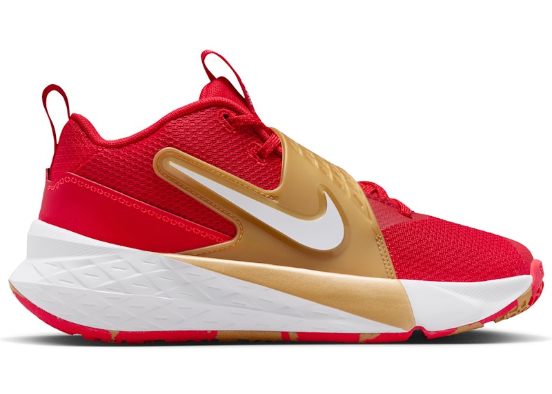 (Youth) Nike Team Hustle D 12 University Red Gold White HF6279-603