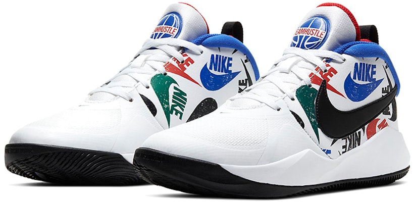 (Youth) Nike Team Hustle D 9 'Black White Blue' CW5815-100 Lookbook (Youth) Nike Team Hustle D 9 'Black White Blue' CW5815-100