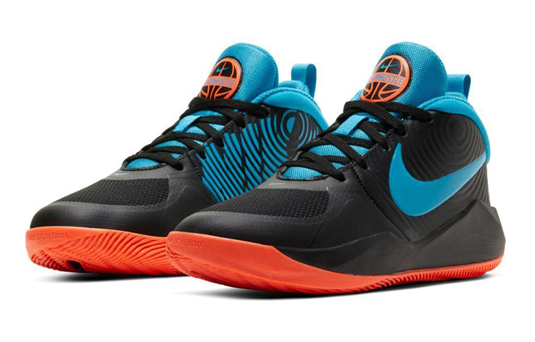 Lookbook (JR) Nike Team Hustle D 9 High-Top Zwart/Blauw/Oranje AQ4224-006