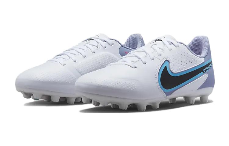 Lookbook 兒童 Nike Tiempo Legend 9 Academy HG 人造草坪 耐磨透氣 低幫 兒童足球鞋 白黑