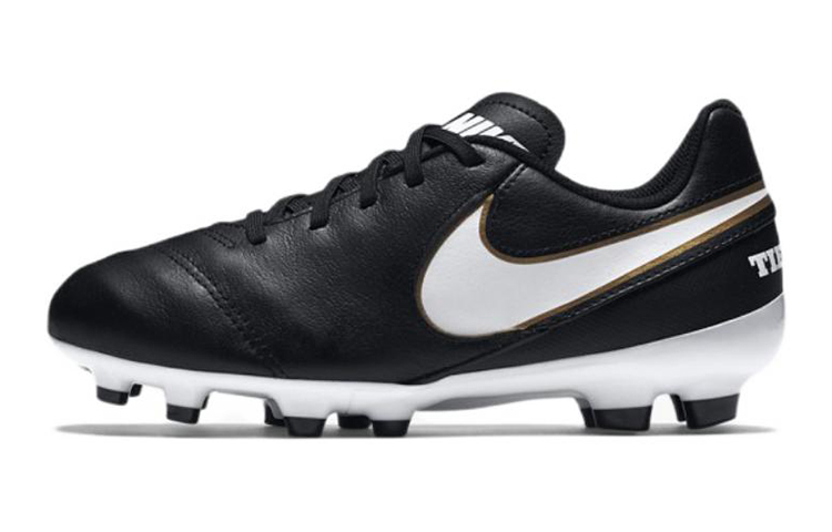 (Youth) Nike Tiempo Legend VI FG Firm Ground 'Black White' 819186-010