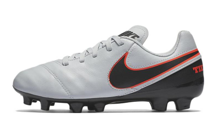 (Youth) Nike Tiempo Legend VI FG Firm Ground 'Gray Black Orange' 819186-001
