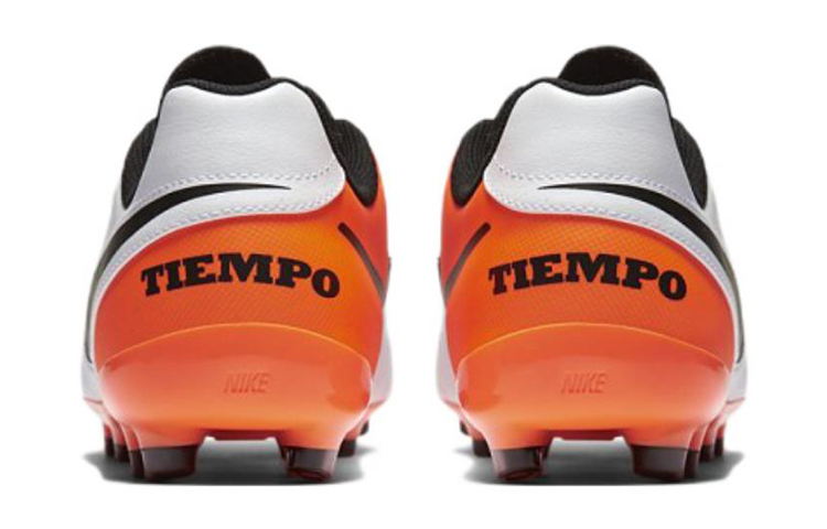 Shop (JR) Nike Tiempo Legend VI FG Sepatu Bola 'Putih Oranye Hitam' 819186-108